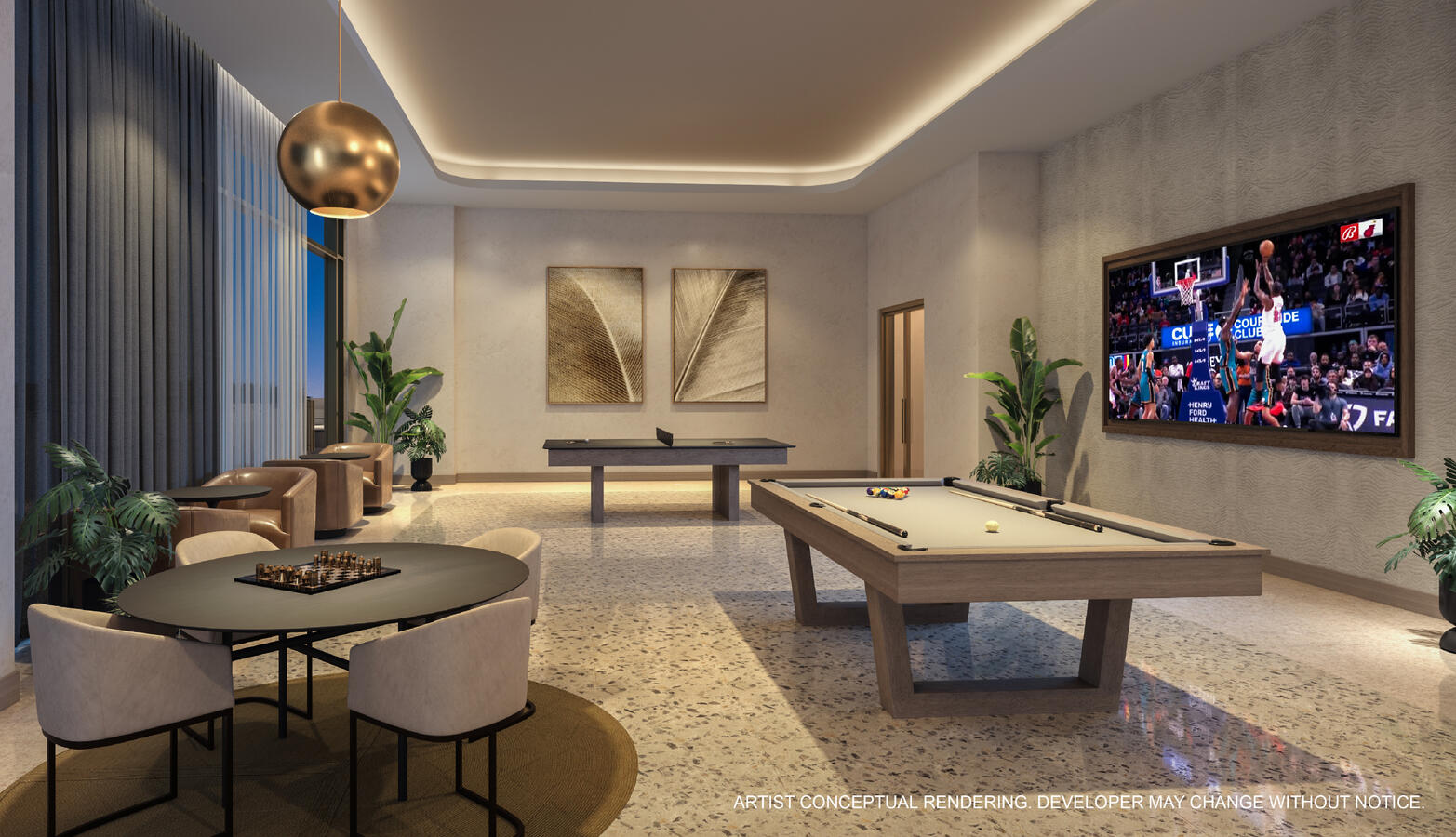 Resident lounge and entertaining space